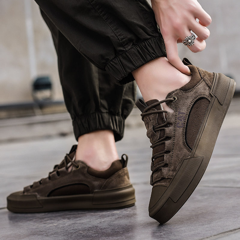 Atherton - Adidași Casual Din Piele de Căprioară cu șireturi