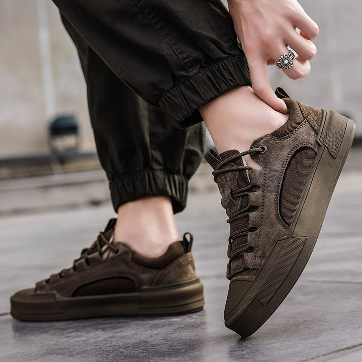 Atherton - Adidași Casual Din Piele de Căprioară cu șireturi