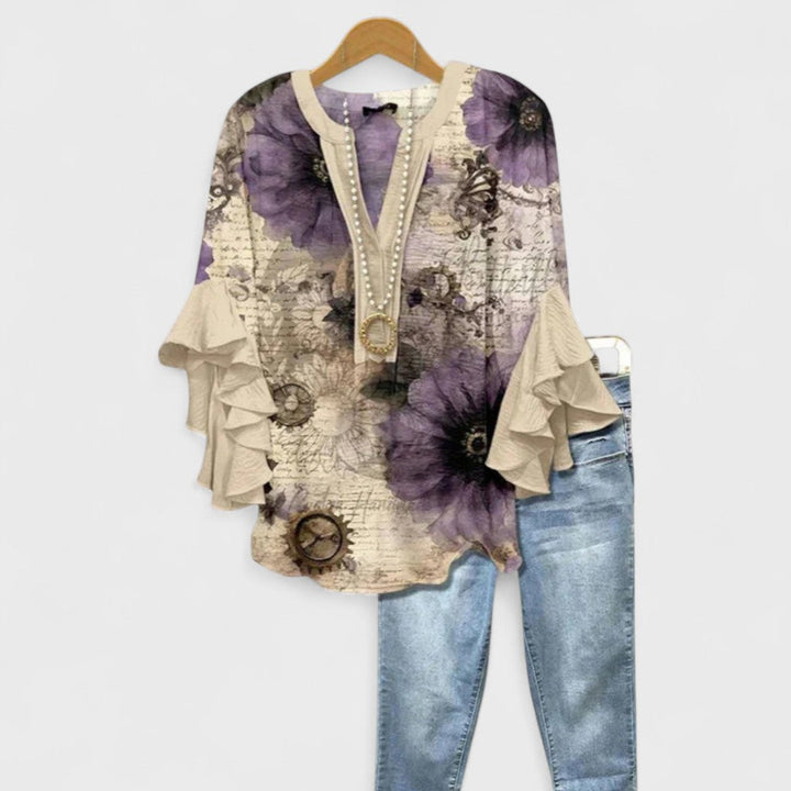 Rachida - Bluză Elegantă Cu Imprimeu Floral