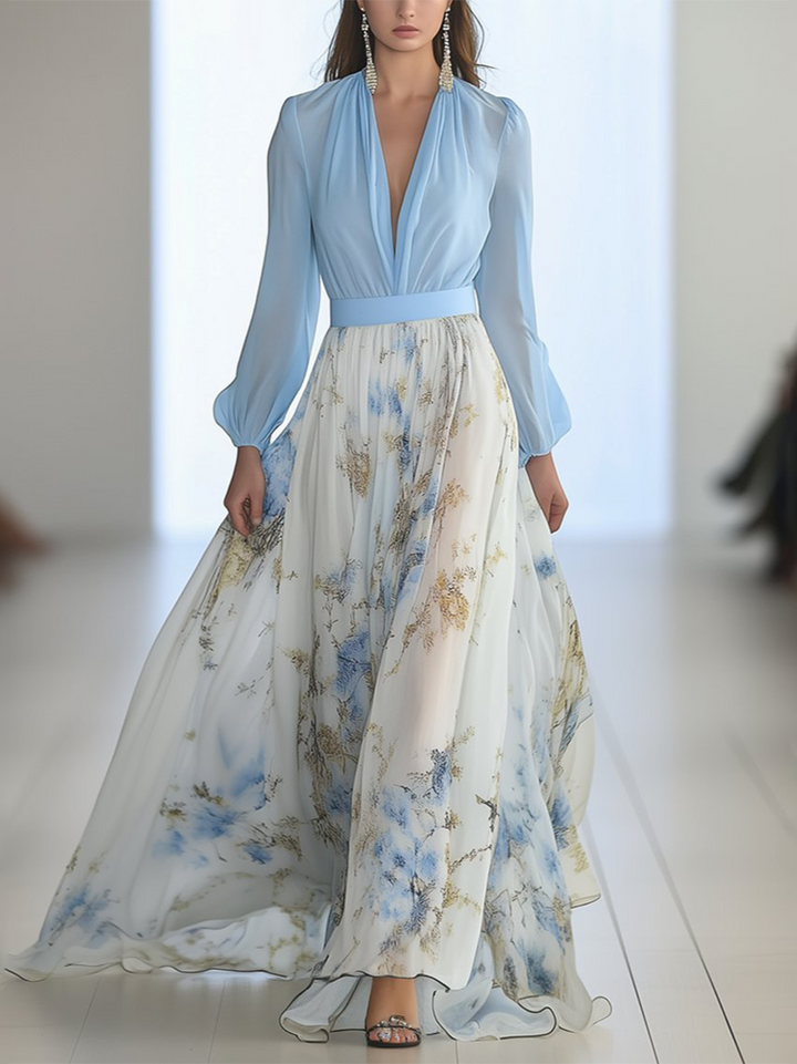 Jewel - Rochie Lungă Cu Imprimeu Floral