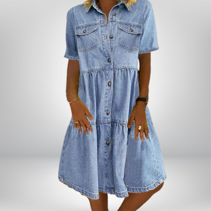 Ludmiła - Rochie Din Denim Boho