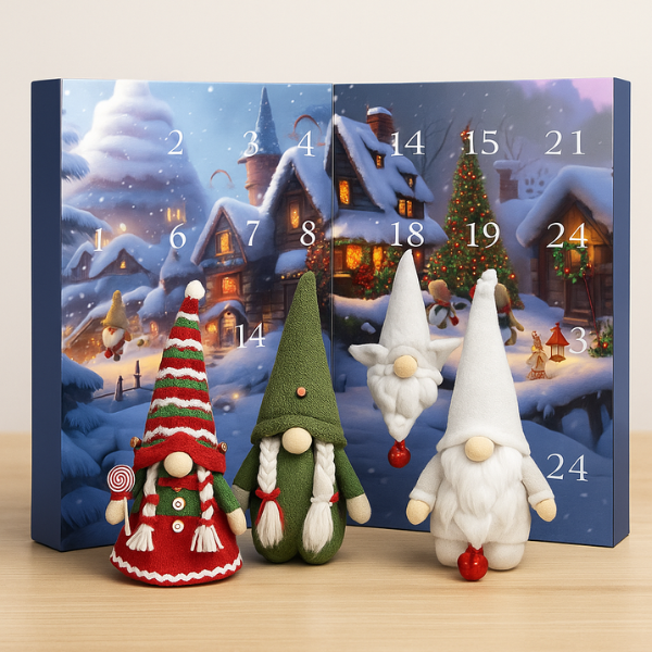 FestiveCharm - Calendarul Adventului Cu Pitici De Crăciun