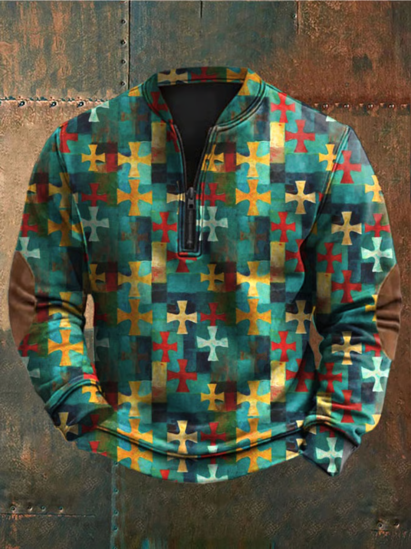 Gaven - Pulover cu model Geometric