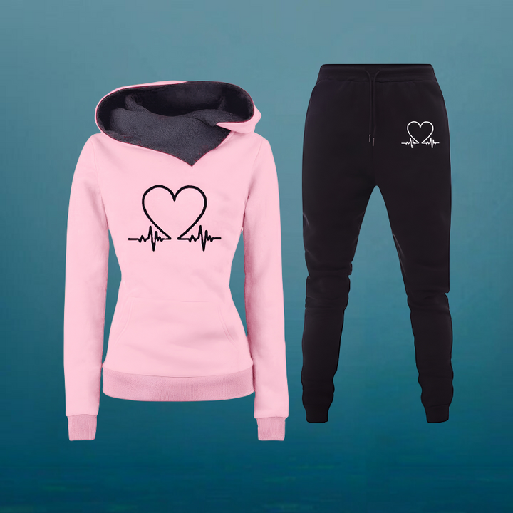 Nimue - Set de 2 Piese Trening cu Imprimeu Inimă