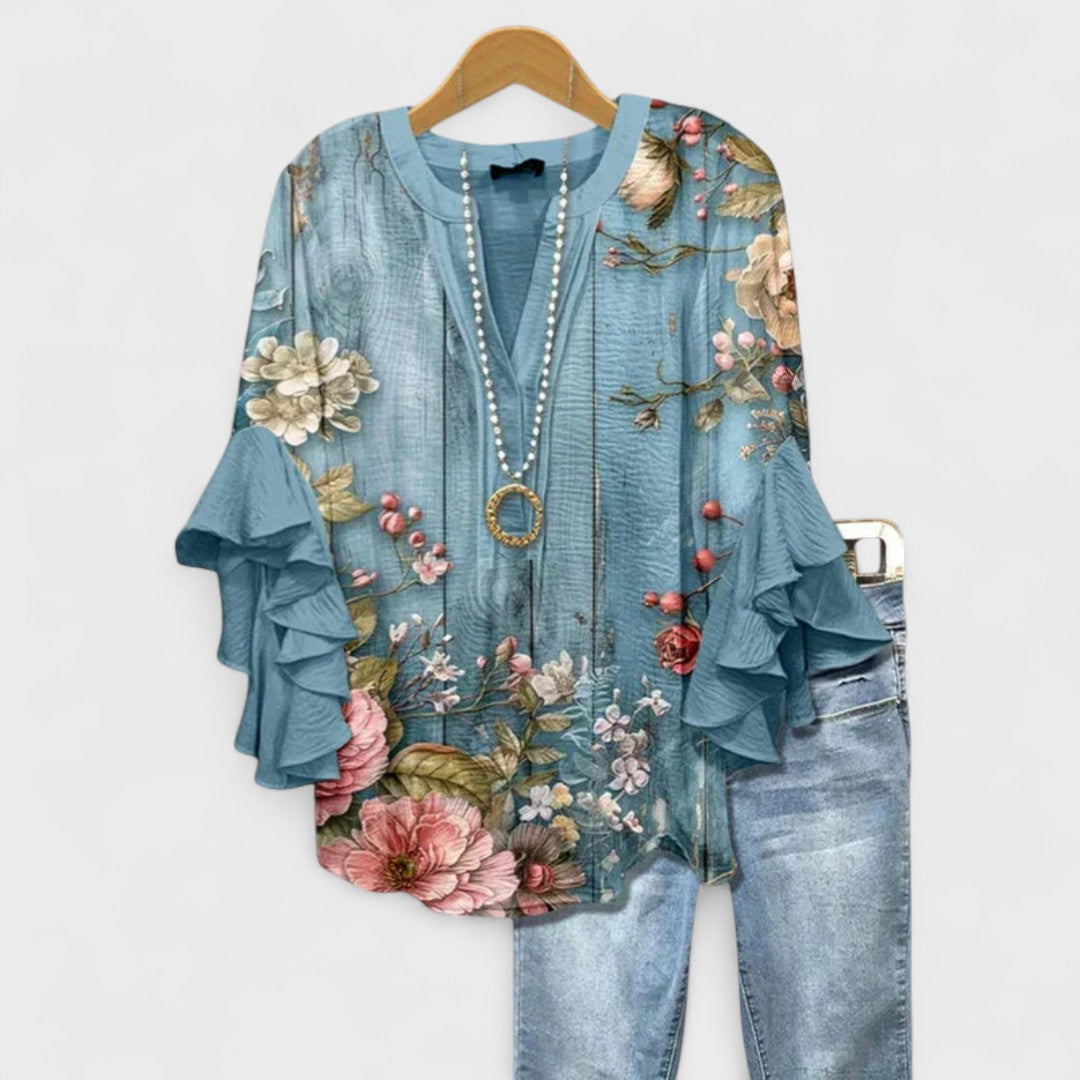 Rachida - Bluză Elegantă Cu Imprimeu Floral