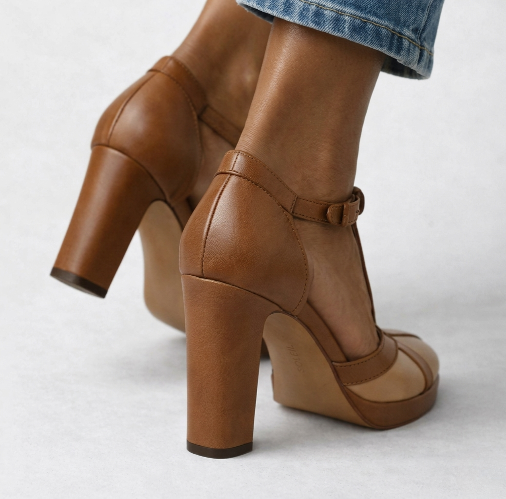 Delfinna - Elegant T-Curea Pantofi Cu Toc înalt