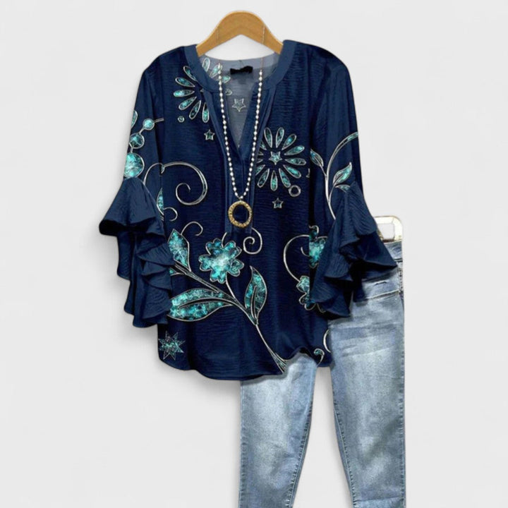 Rachida - Bluză Elegantă Cu Imprimeu Floral