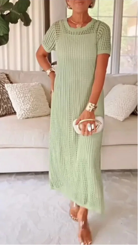 Jilena - Rochie Lungă Maxi Cu Decupaje + Rochie Interioară Gratuită