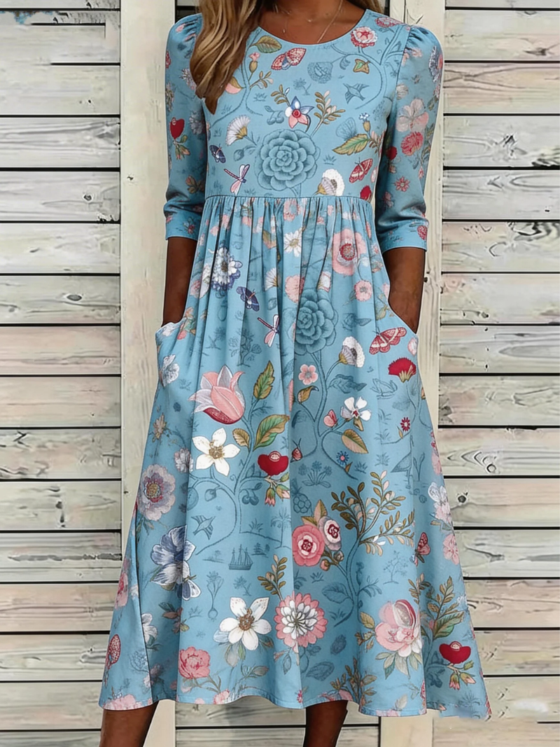 Udeshani - Rochie cu Imprimeu Floral