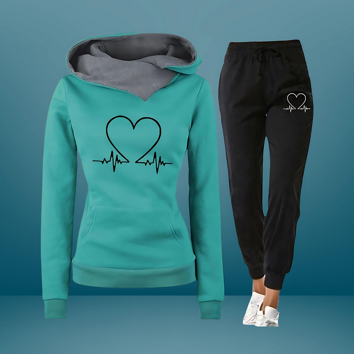 Nimue - Set de 2 Piese Trening cu Imprimeu Inimă