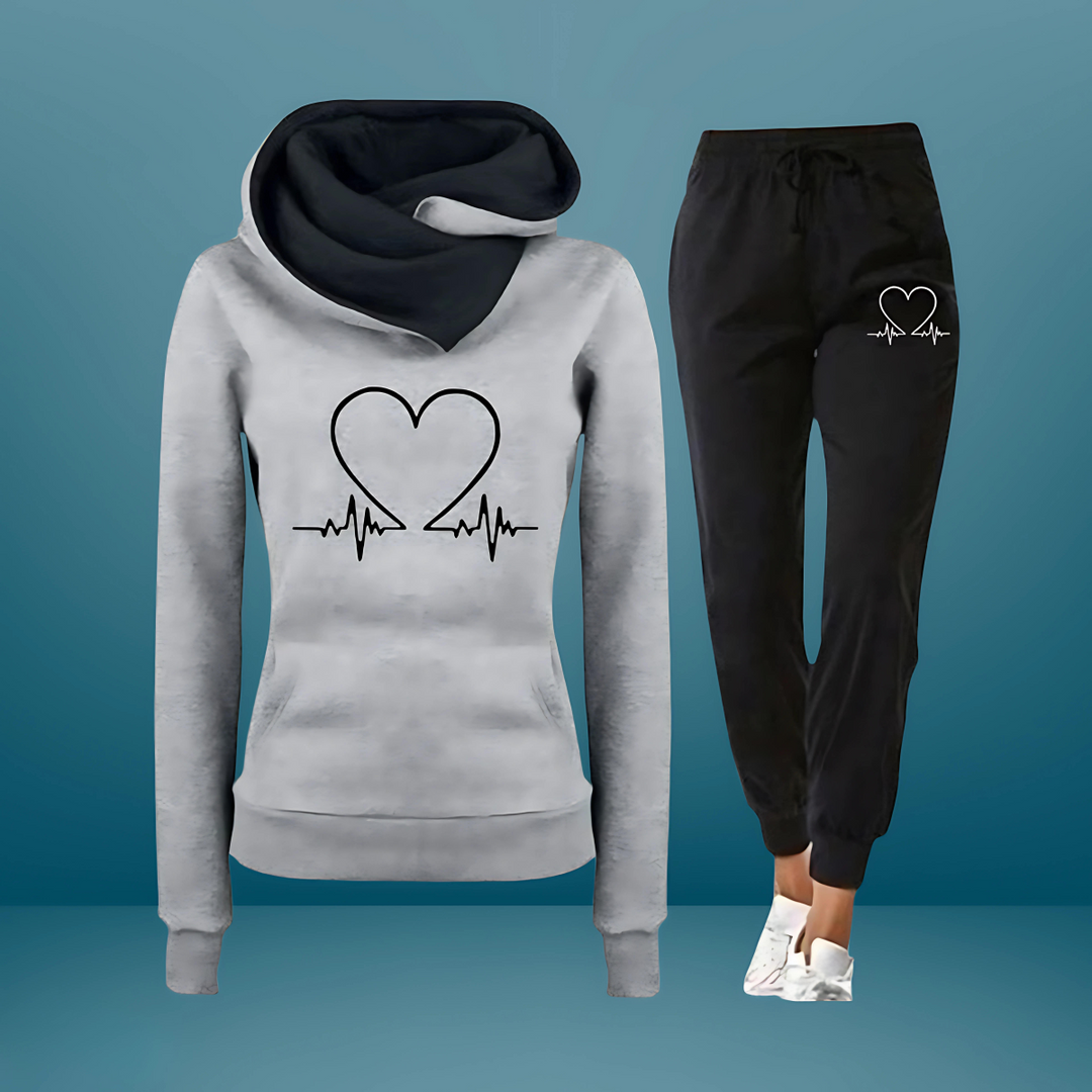 Nimue - Set de 2 Piese Trening cu Imprimeu Inimă