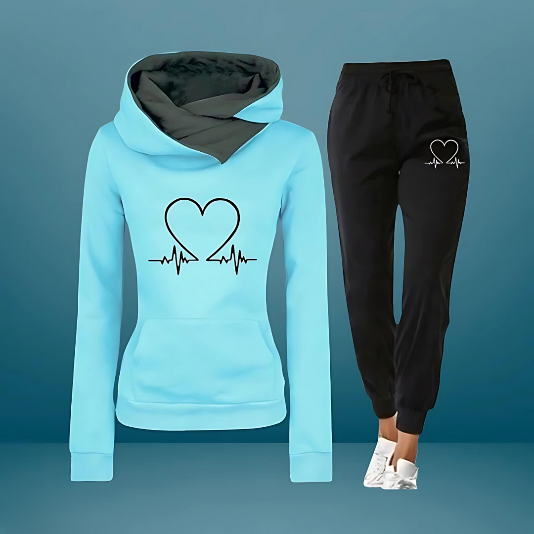 Nimue - Set de 2 Piese Trening cu Imprimeu Inimă