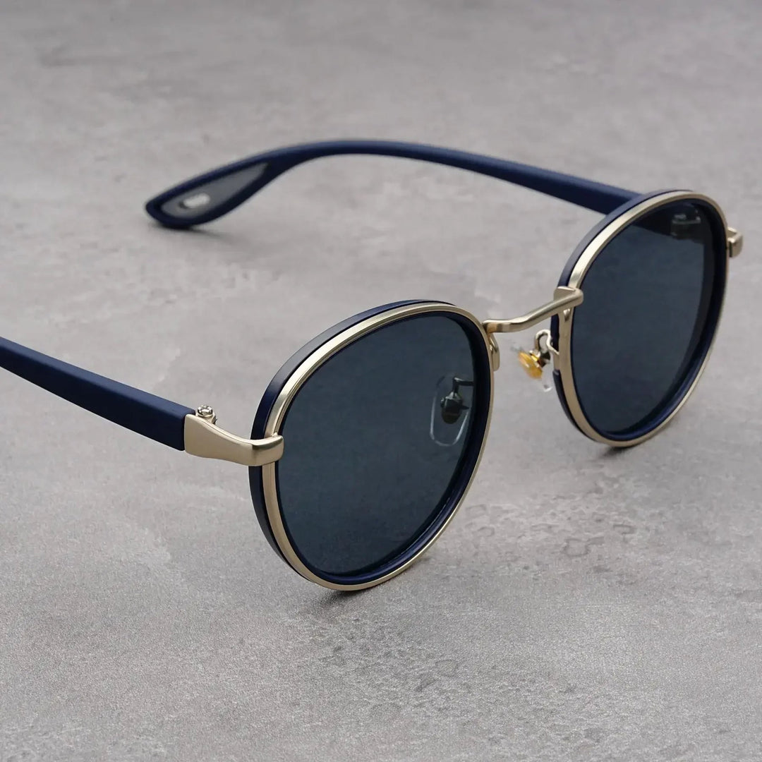 NoirGlow - Ochelari de Soare Circulari Luxe Eclipse