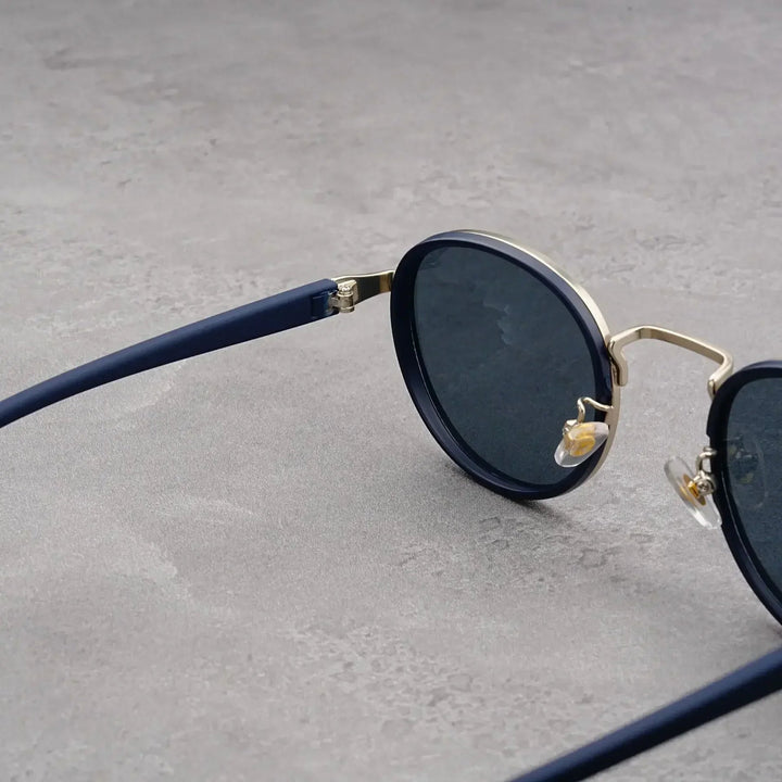 NoirGlow - Ochelari de Soare Circulari Luxe Eclipse