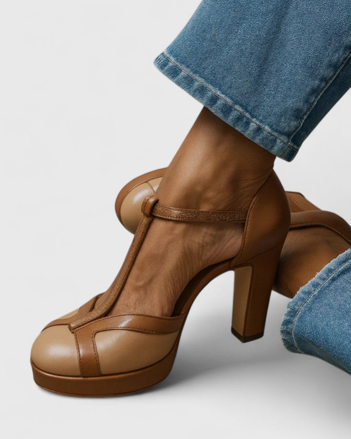 Delfinna - Elegant T-Curea Pantofi Cu Toc înalt