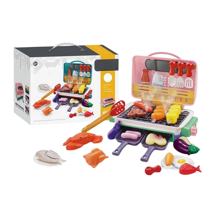 GrillMagic - Set de Joacă Pentru Grătar cu Mâncare care își Schimbă Culoarea