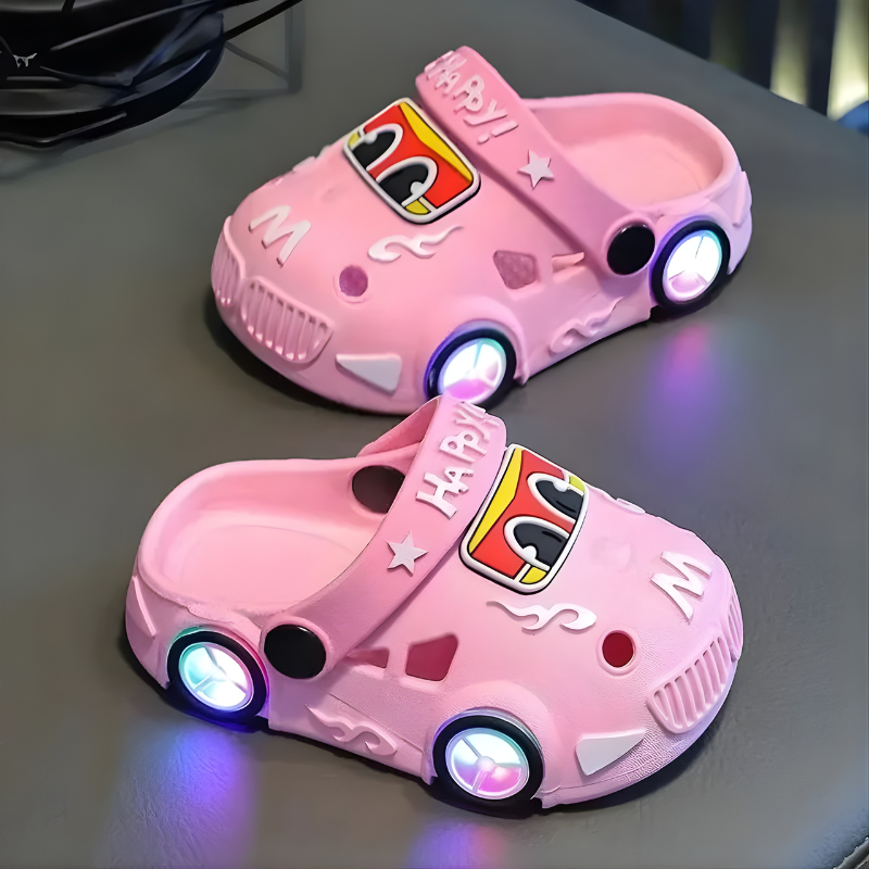 KidVroom - Papuci LED Pentru Copii cu Roți și Curea Luminoase