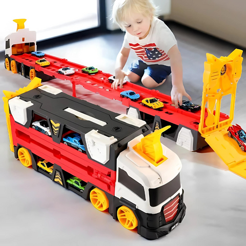 MechTrack - Camion Transformator Versatil cu Pistă de Curse