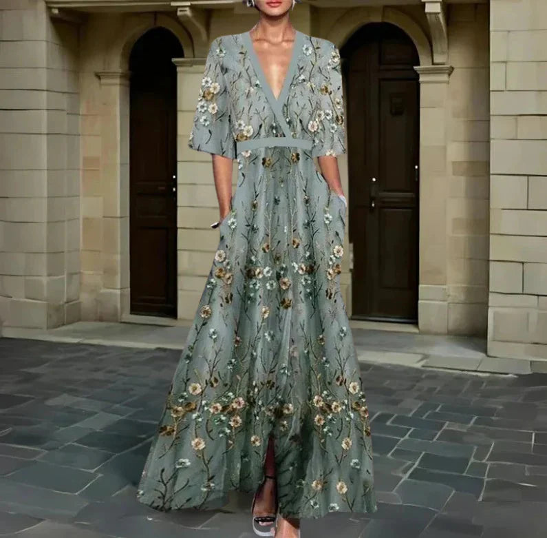 Jane - Rochie Elegantă cu Imprimeu Floral