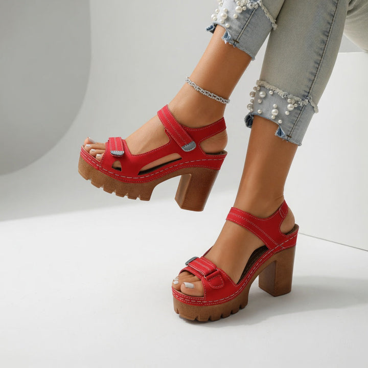 Lidya - Sandale Elegante Cu Toc Gros