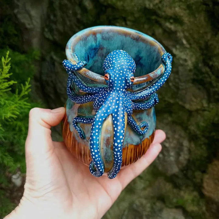 OctoCraft - Cană de Cafea cu Caracatițe Realizate Manual