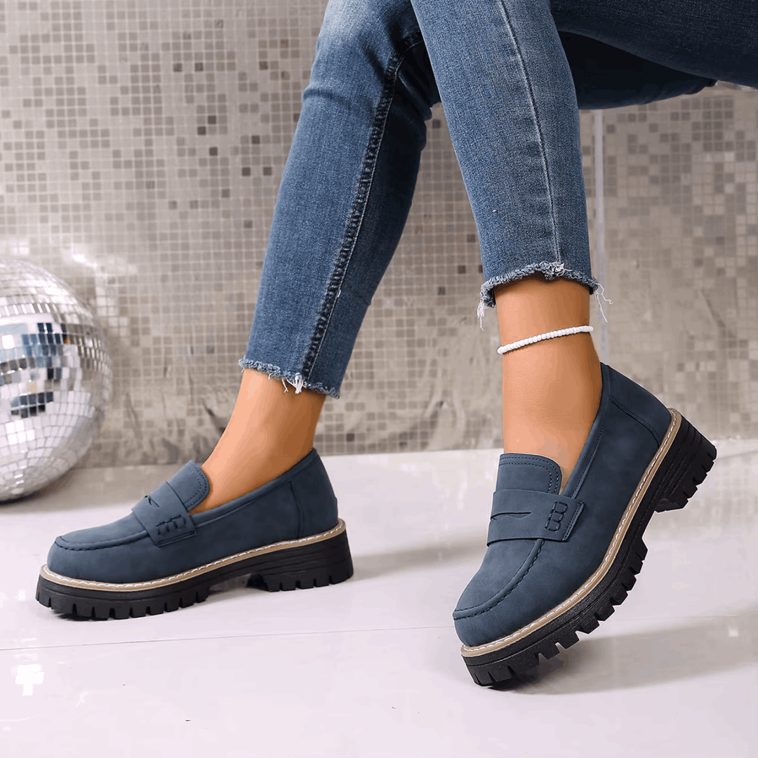 Jasha – Mocasin Cu Vârf Rotund Și Talpă Antiderapantă