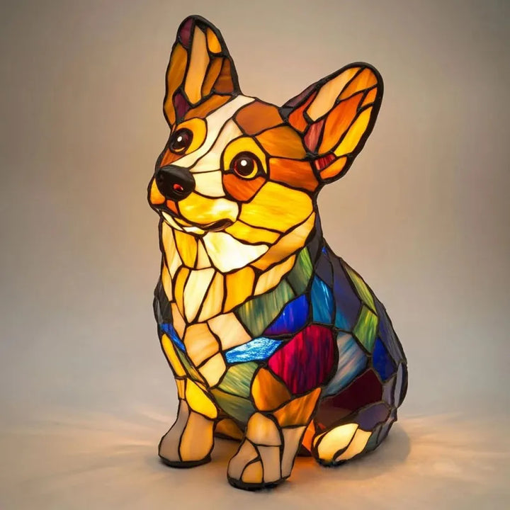 LumiCorgi - Lampă Magică Corgi Din Vitralii