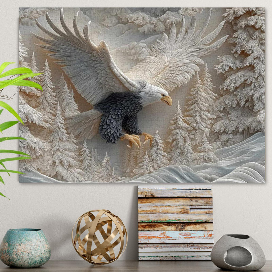 TalonCraft - Puzzle cu Vultur Sculptat Pentru Decorarea Casei