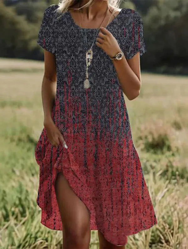 Giovana – Rochie Midi Elegantă Cu Mâneci Scurte