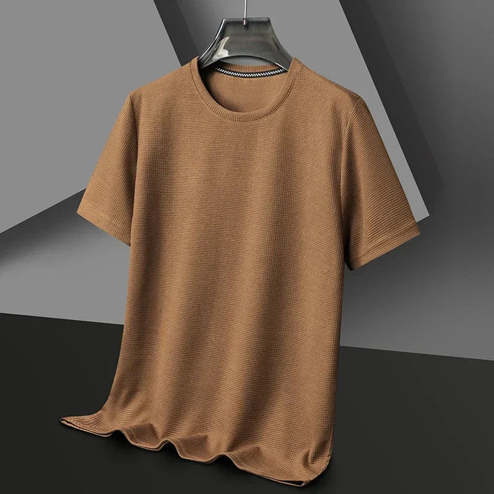 Sajid - Tricou Cu Guler Rotund Și Mâneci Scurte Cu Textură