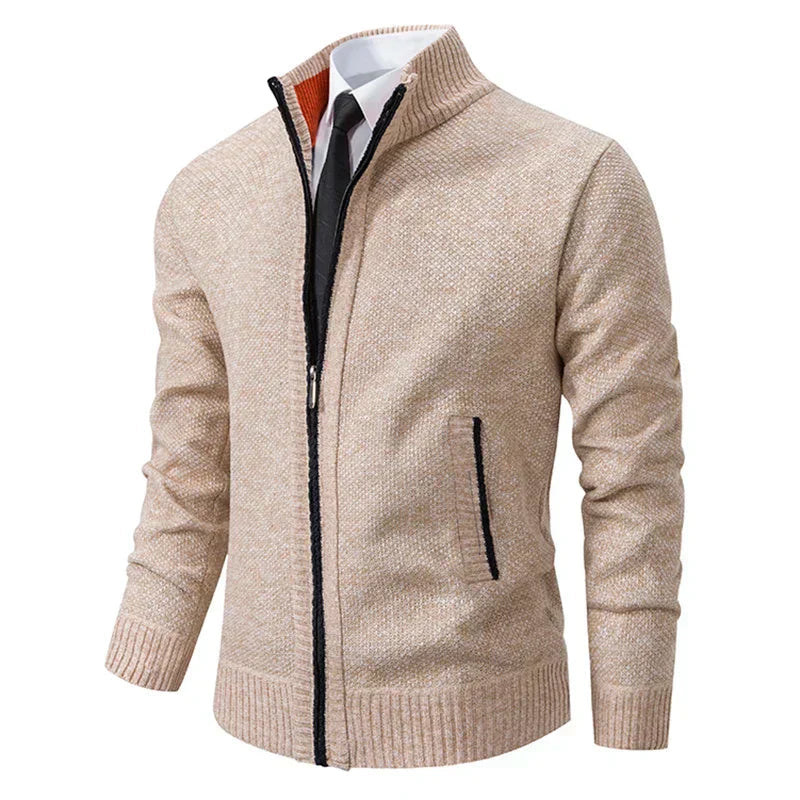 Yitzhak - Cardigan Tricotat Casual cu Guler în Picioare