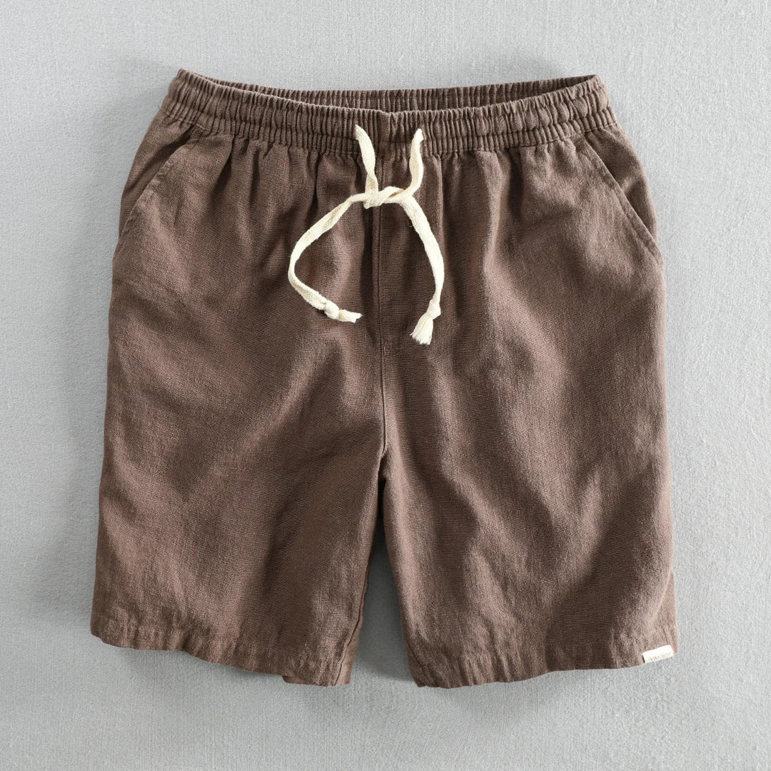 Leo - Pantaloni Scurți Casual Din In