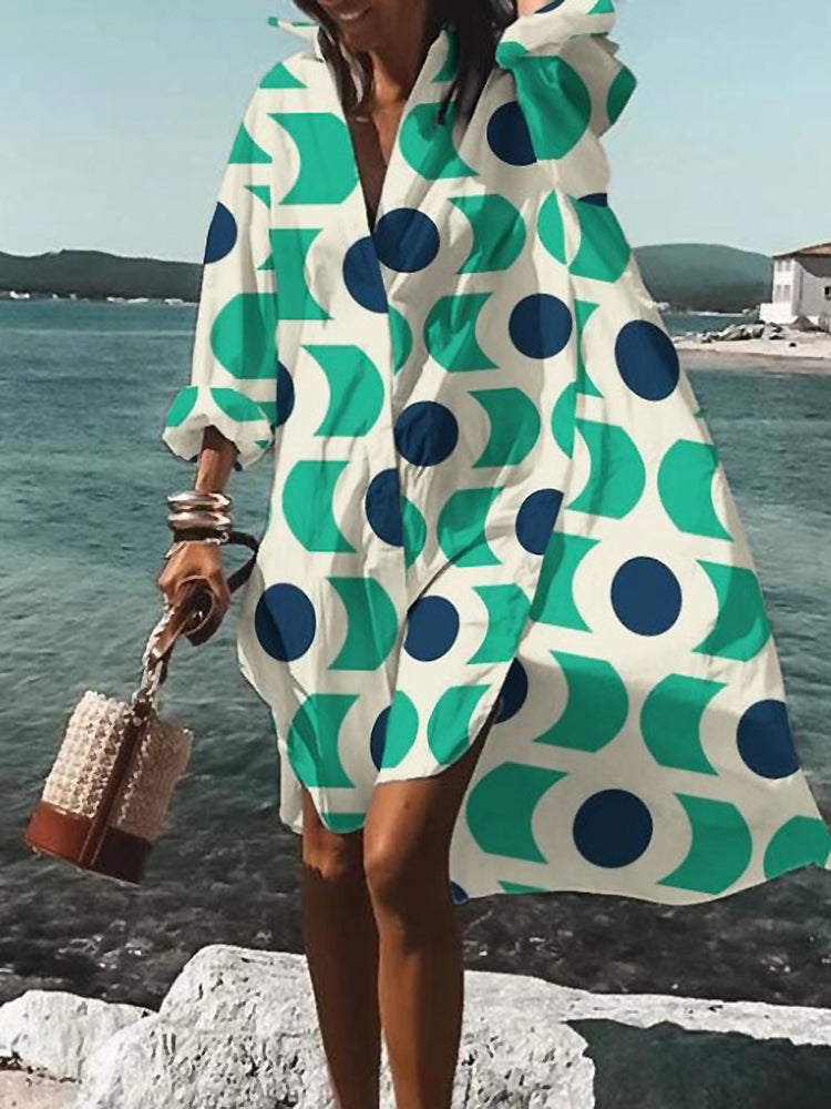 Calogera - Rochie Cămașă Elegantă Cu Croială Lejeră