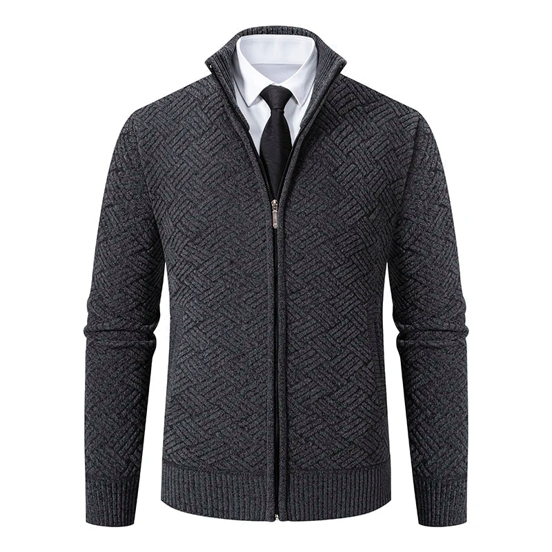 Guilherme - Cardigan Din Tricot Gros Cu Fermoar