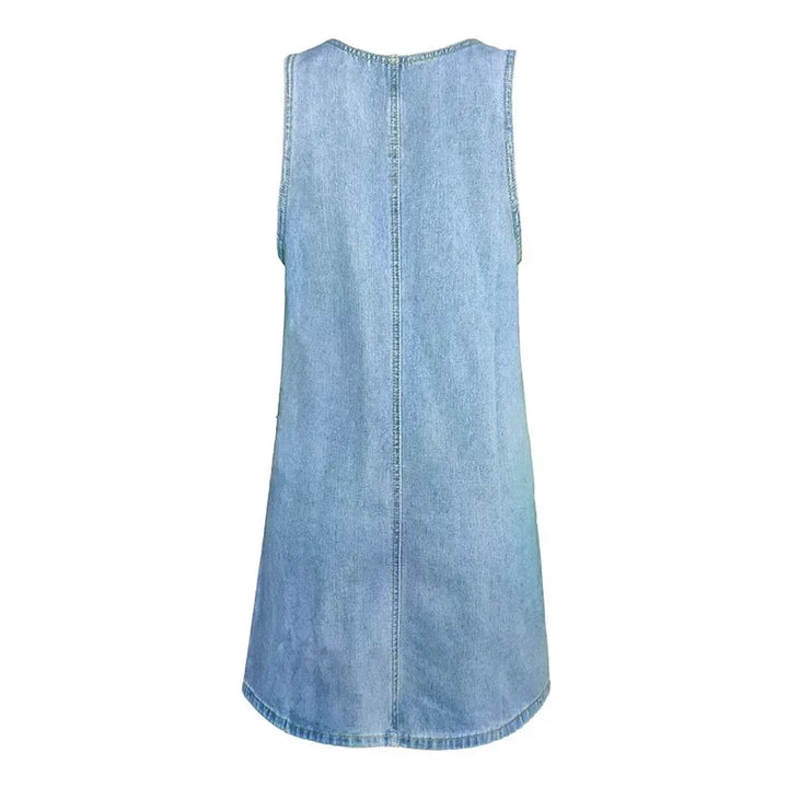Malwina - Rochie Practică și Ușoară Din Denim Pentru Vară