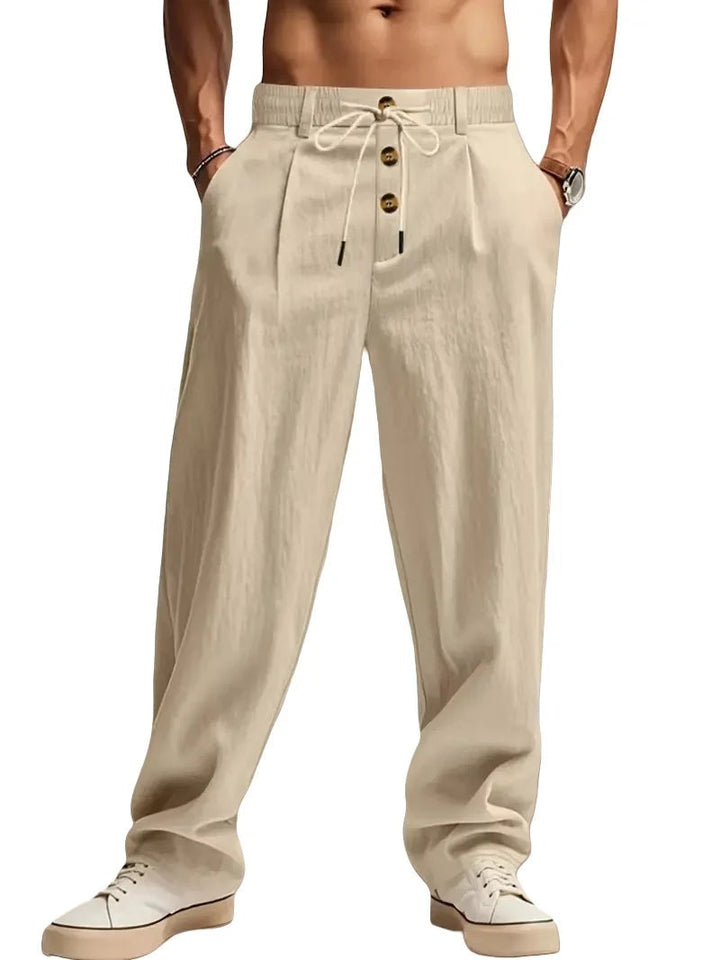 Gencio - Pantaloni Din in Cu Croială Lejeră