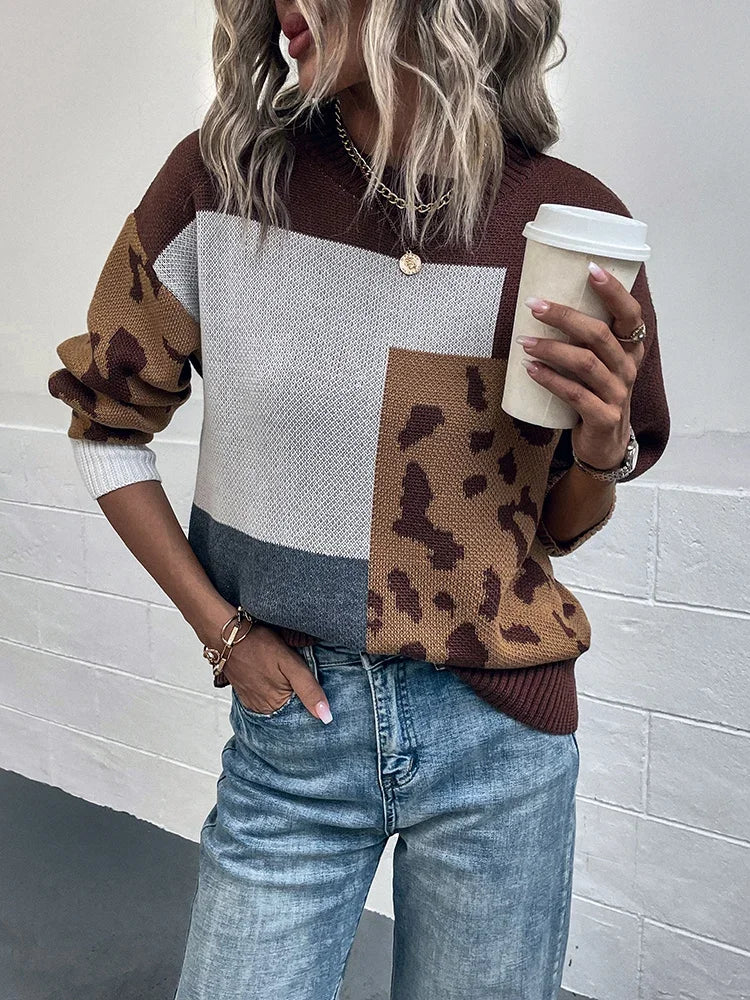 Irmgard - Pulover Vintage Cu Peticit Leopard