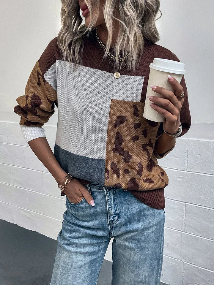 Irmgard - Pulover Vintage Cu Peticit Leopard