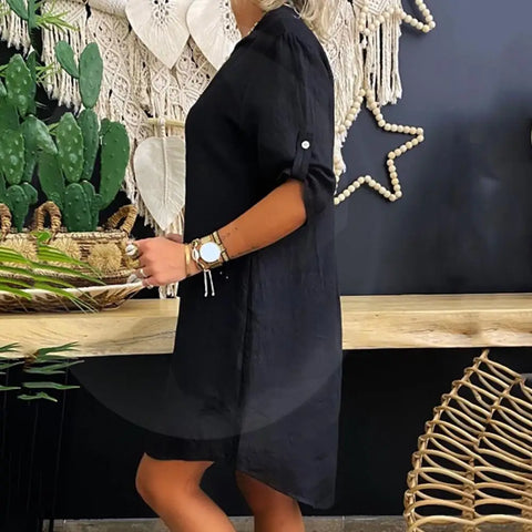 Ankica - Rochie Confortabilă Din In