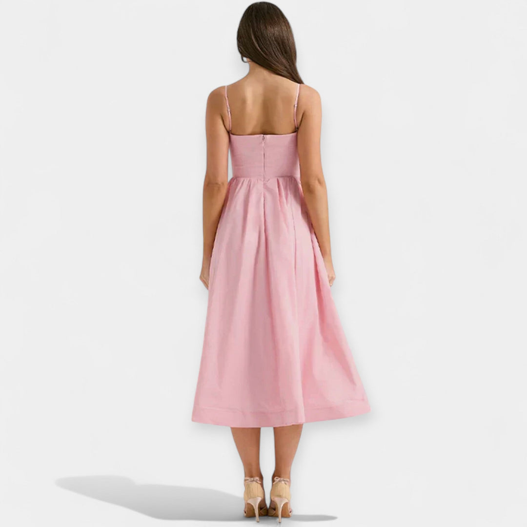 Shelley - Rochie Mini Cu Decolteu Rotund Si Bretele