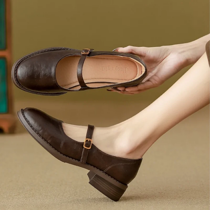 Donia – Pantofi Confortabili Din Piele Cu Baretă