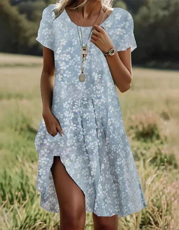 Giovana – Rochie Midi Elegantă Cu Mâneci Scurte
