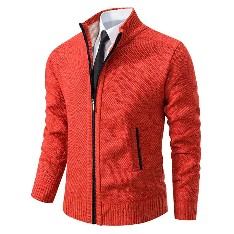 Yitzhak - Cardigan Tricotat Casual cu Guler în Picioare