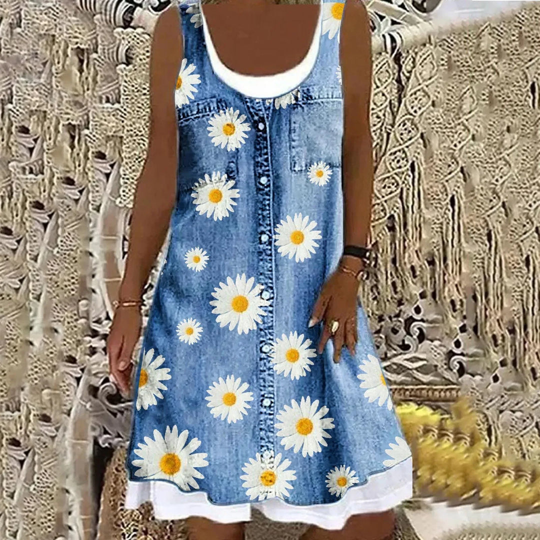 Natasza - Rochie Din Denim Moale și Elegantă