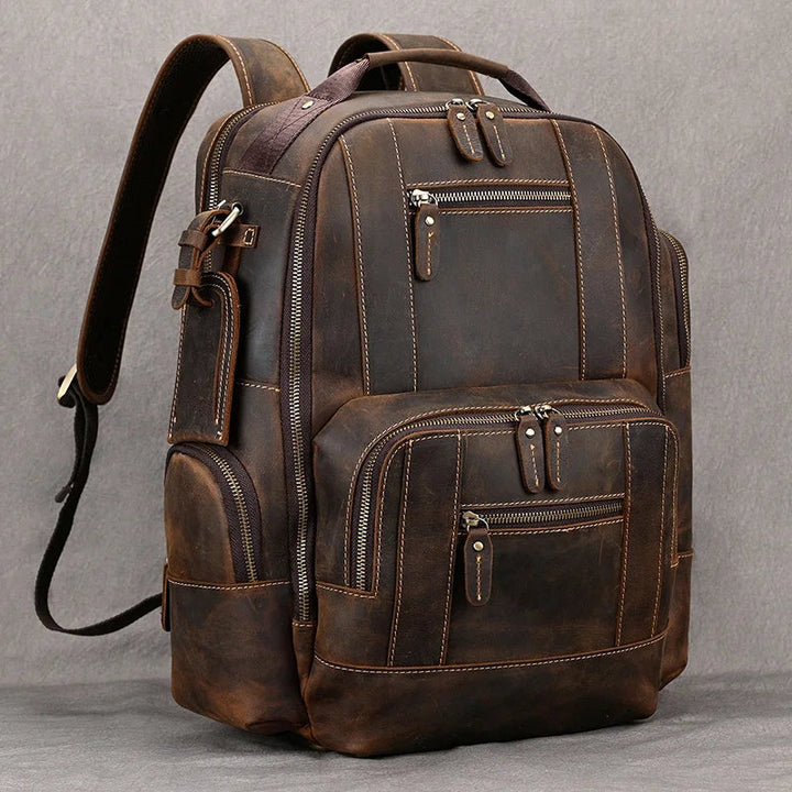 SummitCarry - Rucsac De Călătorie Din Piele De Vacă Vintage