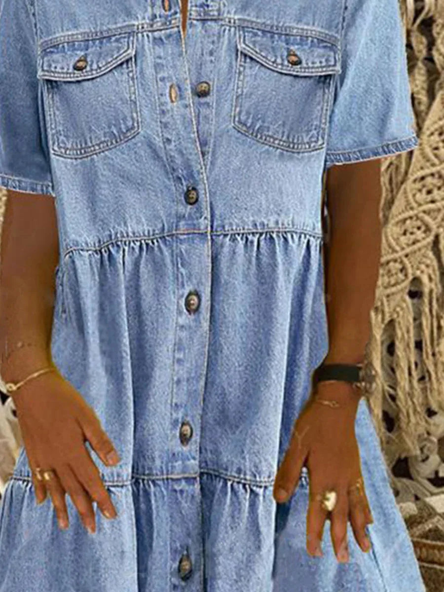 Ludmiła - Rochie Din Denim Boho