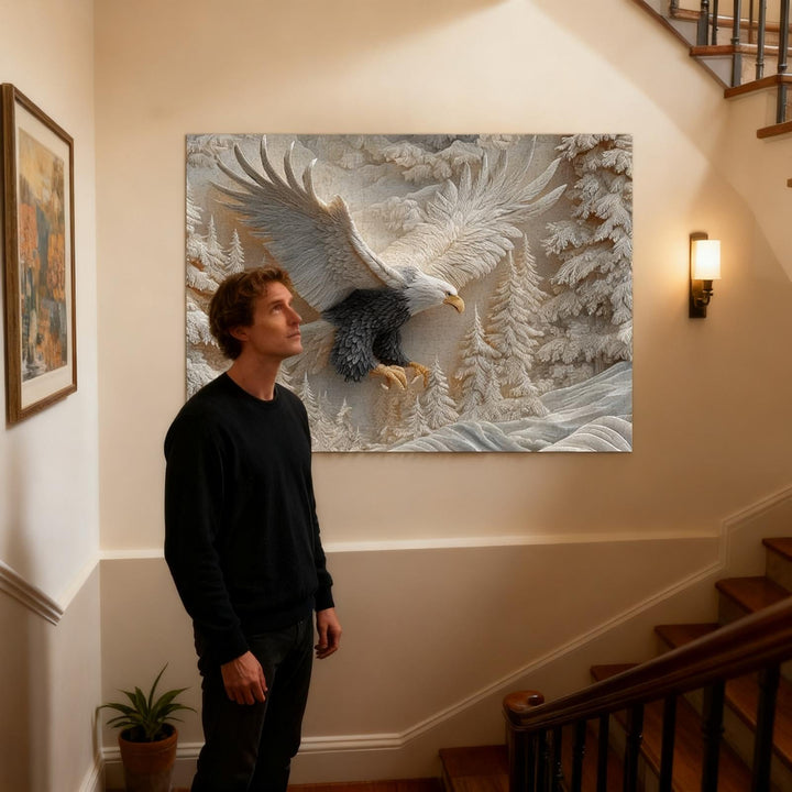 TalonCraft - Puzzle cu Vultur Sculptat Pentru Decorarea Casei