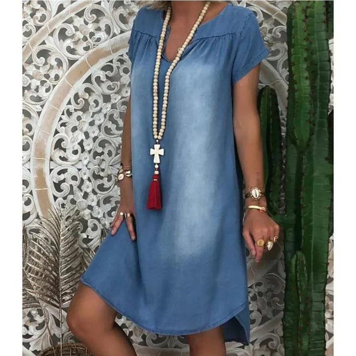 Alicja - Rochie Casual Din Denim Pentru Vară