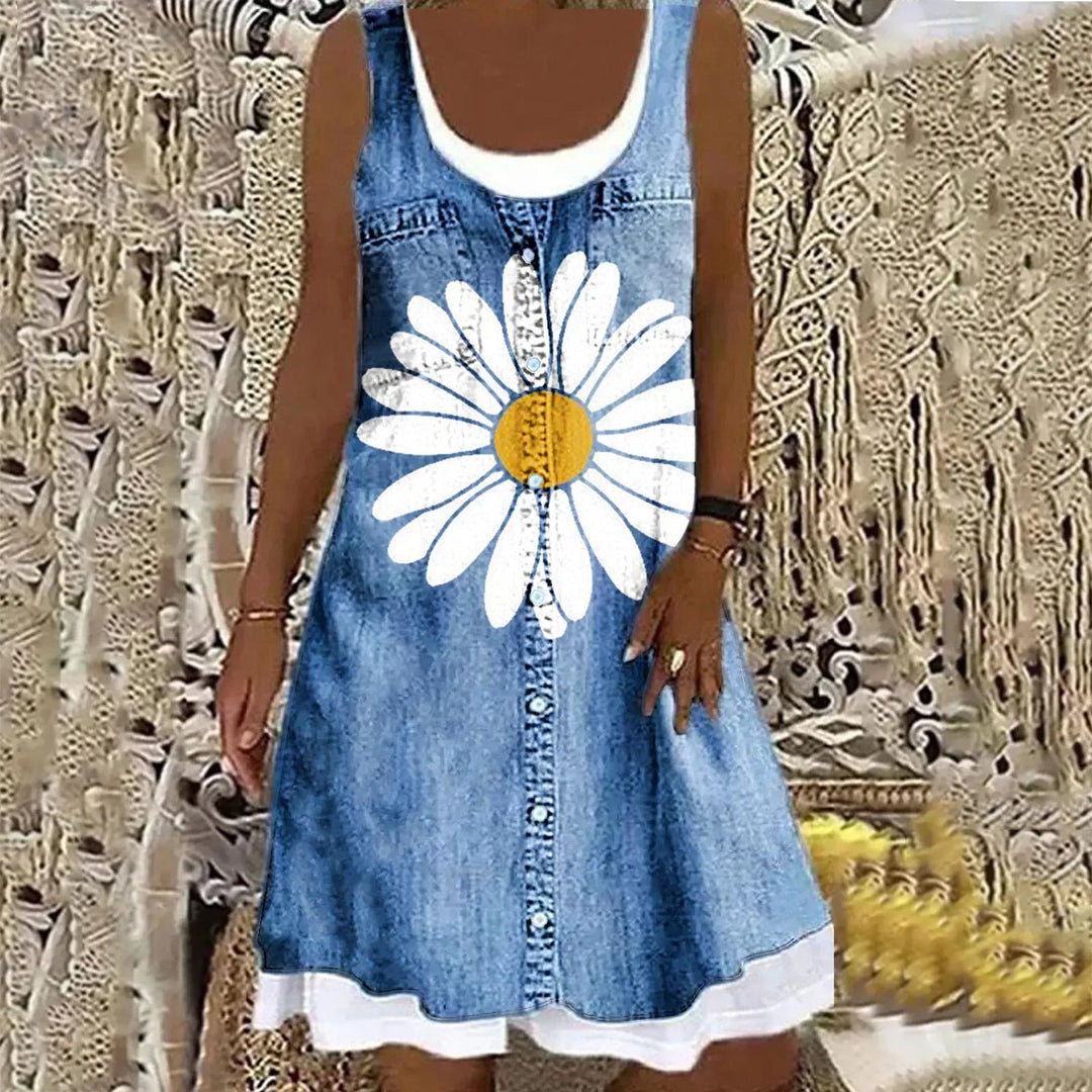 Natasza - Rochie Din Denim Moale și Elegantă