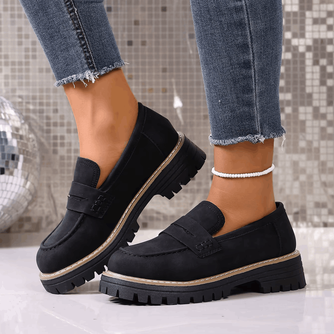 Jasha – Mocasin Cu Vârf Rotund Și Talpă Antiderapantă